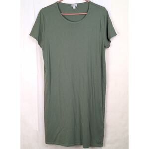 J.Crew green tshirt dress Size Medium Casual Staple Minimal Preppy Comfycore